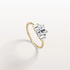 Liora Muse 1.00 Carat Radiant Cut Lab Grown Diamond Ring with 4 Baguette Cut Side Stones 9k Gold