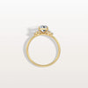Liora Muse 1.00 Carat Radiant Cut Lab Grown Diamond Ring with 4 Baguette Cut Side Stones 9k Gold