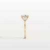 Liora Muse 1.00 Carat Radiant Cut Lab Grown Diamond Ring with 4 Baguette Cut Side Stones 9k Gold