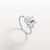 Liora Muse 2.00 Carat Radiant Cut Lab Grown Diamond Ring with 4 Baguette Cut Side Stones 9k Gold