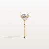 Liora Muse 2.00 Carat Radiant Cut Lab Grown Diamond Ring with 4 Baguette Cut Side Stones 9k Gold