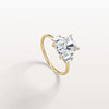 Liora Muse 2.00 Carat Radiant Cut Lab Grown Diamond Ring with 4 Baguette Cut Side Stones 9k Gold