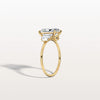 Liora Muse 2.00 Carat Radiant Cut Lab Grown Diamond Ring with 4 Baguette Cut Side Stones 9k Gold
