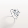 Liora Muse 3.00 Carat Radiant Cut Lab Grown Diamond Ring with 4 Baguette Cut Side Stones 9k Gold