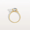 Liora Muse 3.00 Carat Radiant Cut Lab Grown Diamond Ring with 4 Baguette Cut Side Stones 9k Gold