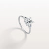 1CT Radiant Cut Lab Diamond Three Stone Engagement Ring In 10K Solid Gold/Platinum