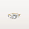 1CT Radiant Cut Lab Diamond Three Stone Engagement Ring In 10K Solid Gold/Platinum