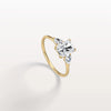 1CT Radiant Cut Lab Diamond Three Stone Engagement Ring In 10K Solid Gold/Platinum