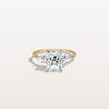 2CT Radiant Cut Lab Diamond Three Stone Engagement Ring In 10K Solid Gold/Platinum