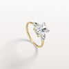 2CT Radiant Cut Lab Diamond Three Stone Engagement Ring In 10K Solid Gold/Platinum