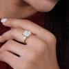 3CT Radiant Cut Lab Diamond Three Stone Engagement Ring In 10K Solid Gold/Platinum
