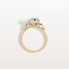 3CT Radiant Cut Lab Diamond Three Stone Engagement Ring In 10K Solid Gold/Platinum