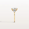 3CT Radiant Cut Lab Diamond Three Stone Engagement Ring In 10K Solid Gold/Platinum