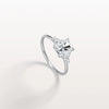 Liora Muse 1CT Radiant Cut Lab Diamond Side Stone Engagement Ring in 10K Solid Gold