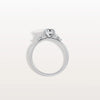 Liora Muse 1CT Radiant Cut Lab Diamond Side Stone Engagement Ring in 10K Solid Gold