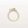 Liora Muse 1CT Radiant Cut Lab Diamond Side Stone Engagement Ring in 10K Solid Gold