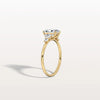 Liora Muse 1CT Radiant Cut Lab Diamond Side Stone Engagement Ring in 10K Solid Gold