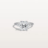 Liora Muse 2CT Radiant Cut Lab Diamond Side Stone Engagement Ring in 10K Solid Gold