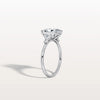 Liora Muse 2CT Radiant Cut Lab Diamond Side Stone Engagement Ring in 10K Solid Gold
