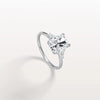 Liora Muse 2CT Radiant Cut Lab Diamond Side Stone Engagement Ring in 10K Solid Gold