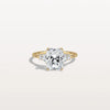 Liora Muse 2CT Radiant Cut Lab Diamond Side Stone Engagement Ring in 10K Solid Gold