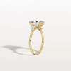Liora Muse 2CT Radiant Cut Lab Diamond Side Stone Engagement Ring in 10K Solid Gold