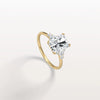 Liora Muse 2CT Radiant Cut Lab Diamond Side Stone Engagement Ring in 10K Solid Gold