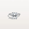 Liora Muse 3CT Radiant Cut Lab Diamond Side Stone Engagement Ring in 10K Solid Gold