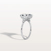 Liora Muse 3CT Radiant Cut Lab Diamond Side Stone Engagement Ring in 10K Solid Gold