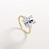 Liora Muse 3CT Radiant Cut Lab Diamond Side Stone Engagement Ring in 10K Solid Gold