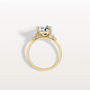 Liora Muse 3CT Radiant Cut Lab Diamond Side Stone Engagement Ring in 10K Solid Gold