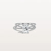 1CT Radiant Cut Lab Diamond Milgrain Hidden Halo Engagement Ring