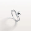 1CT Radiant Cut Lab Diamond Milgrain Hidden Halo Engagement Ring