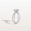 1CT Radiant Cut Lab Diamond Milgrain Hidden Halo Engagement Ring