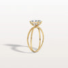 1CT Radiant Cut Lab Diamond Milgrain Hidden Halo Engagement Ring