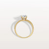 1CT Radiant Cut Lab Diamond Milgrain Hidden Halo Engagement Ring
