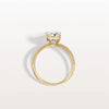 2CT Radiant Cut Lab Diamond Milgrain Hidden Halo Engagement Ring