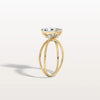 2CT Radiant Cut Lab Diamond Milgrain Hidden Halo Engagement Ring