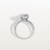 3CT Radiant Cut Lab Diamond Milgrain Hidden Halo Engagement Ring