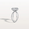 3CT Radiant Cut Lab Diamond Milgrain Hidden Halo Engagement Ring
