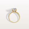 3CT Radiant Cut Lab Diamond Milgrain Hidden Halo Engagement Ring