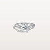 Liora Muse 1.00 Carat Radiant Cut Lab Grown Diamond 4 Prong Ring with 4 mini Side Stone and twisted band 9k Gold