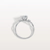 Liora Muse 1.00 Carat Radiant Cut Lab Grown Diamond 4 Prong Ring with 4 mini Side Stone and twisted band 9k Gold