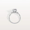 Liora Muse 2.00 Carat Radiant Cut Lab Grown Diamond 4 Prong Ring with 4 mini Side Stone and twisted band 9k Gold