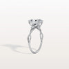 Liora Muse 2.00 Carat Radiant Cut Lab Grown Diamond 4 Prong Ring with 4 mini Side Stone and twisted band 9k Gold