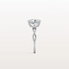 Liora Muse 2.00 Carat Radiant Cut Lab Grown Diamond 4 Prong Ring with 4 mini Side Stone and twisted band 9k Gold