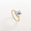 Liora Muse 2.00 Carat Radiant Cut Lab Grown Diamond 4 Prong Ring with 4 mini Side Stone and twisted band 9k Gold