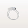 Liora Muse 1.00 Carat Emerald Solitaire Bezel Set Lab Grown Diamond Modern Ring 9k Gold