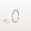 Liora Muse 0.48 Carat Three Center Baguette Lab Grown Diamond Half Eternity Ring with Round Side Stone 10k Gold