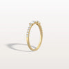 Liora Muse 0.48 Carat Three Center Baguette Lab Grown Diamond Half Eternity Ring with Round Side Stone 10k Gold